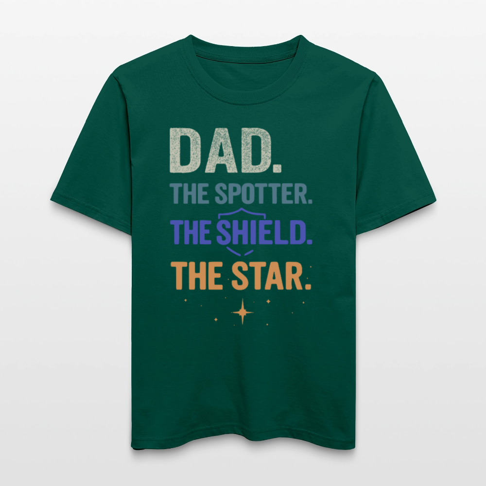 Emotionales Vatertags Relaxed Fit T-Shirt | Dad. The Spotter. The Shield. The Star. - Forest