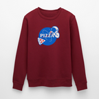 NASA Pizza Fusion Sweatshirt | Unisex Bio-Pullover mit Astronaut & Pizza Slice - Burgunderrot