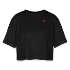 Oversized Crop Shirt Damen | GRIT GRACE GLUTES | Gym Crop Top mit  Statement Rückenprint – Schwarz & Pink - Schwarz