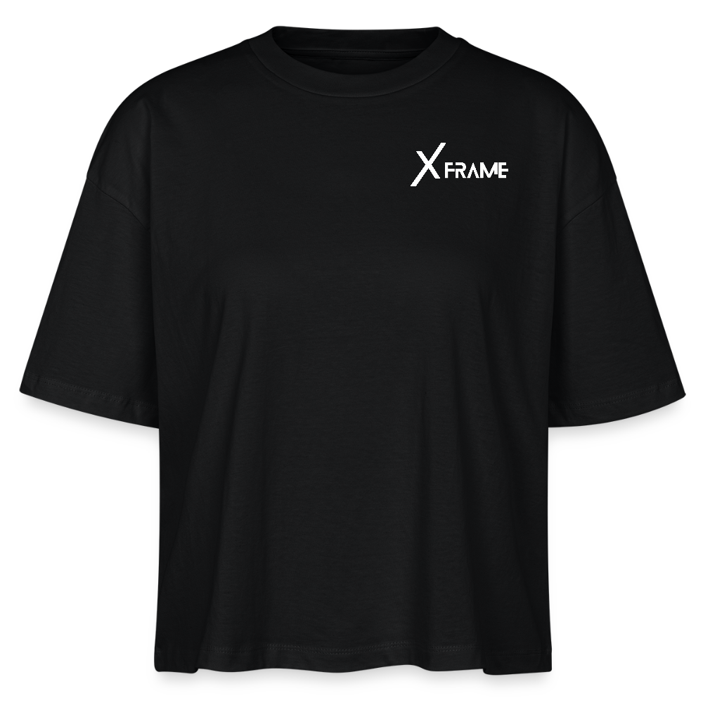 XFRAME Nova Boxy Bio-T-Shirt Damen – Oversized Bio-Shirt mit Fitness-Silhouette - Schwarz
