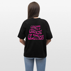 Oversized Gym Shirt mit Rückenprint | GRIT GRACE GLUTES | 100% Bio-Baumwolle - Schwarz