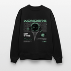 Wonders of the Universe Pullover – Oversized Bio-Sweater mit Retro Space Frontprint (Unisex) - Schwarz