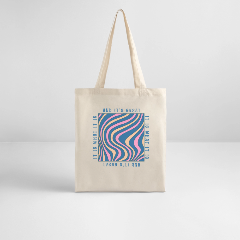 Jutebeutel Bio | It Is What It Is Design | Nachhaltig & Stylisch - Weißgrau