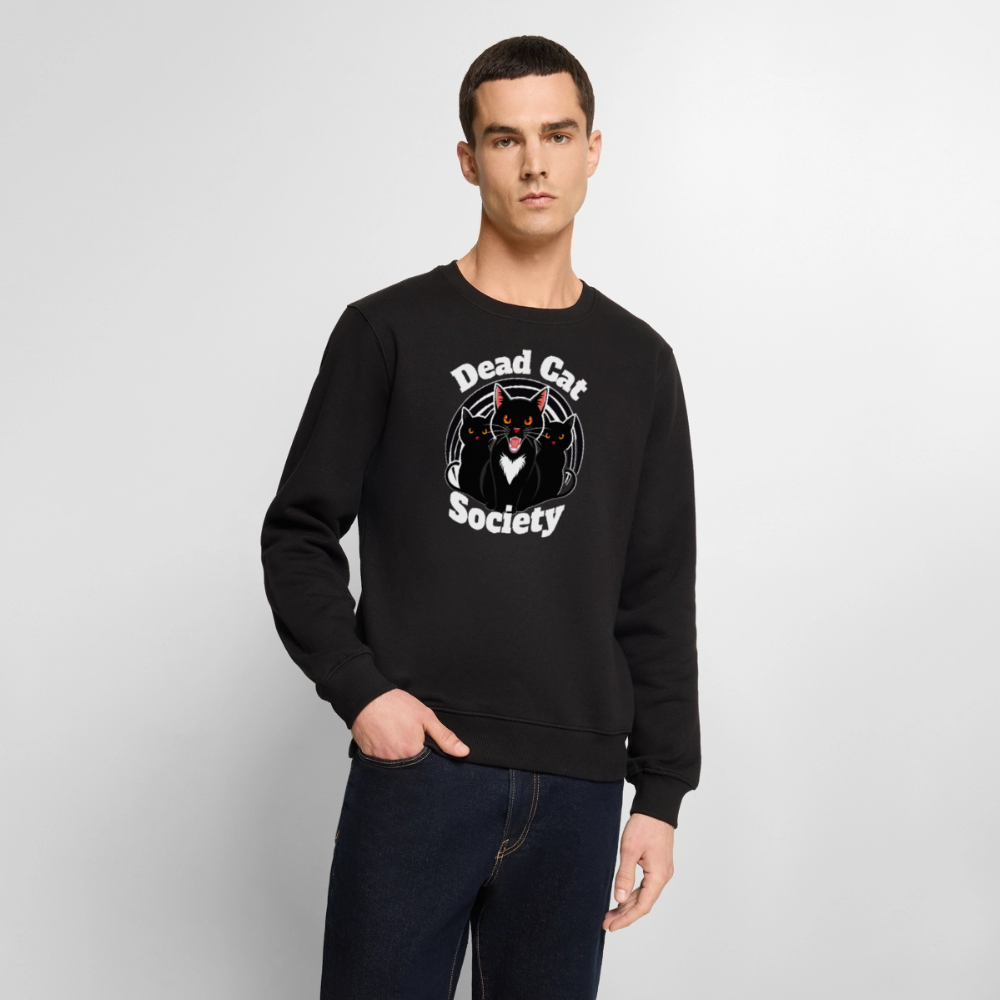 Dead Cat Society – Männer Premium Bio Pullover | Schrödingers Katze & Physik Nerd Design - Schwarz