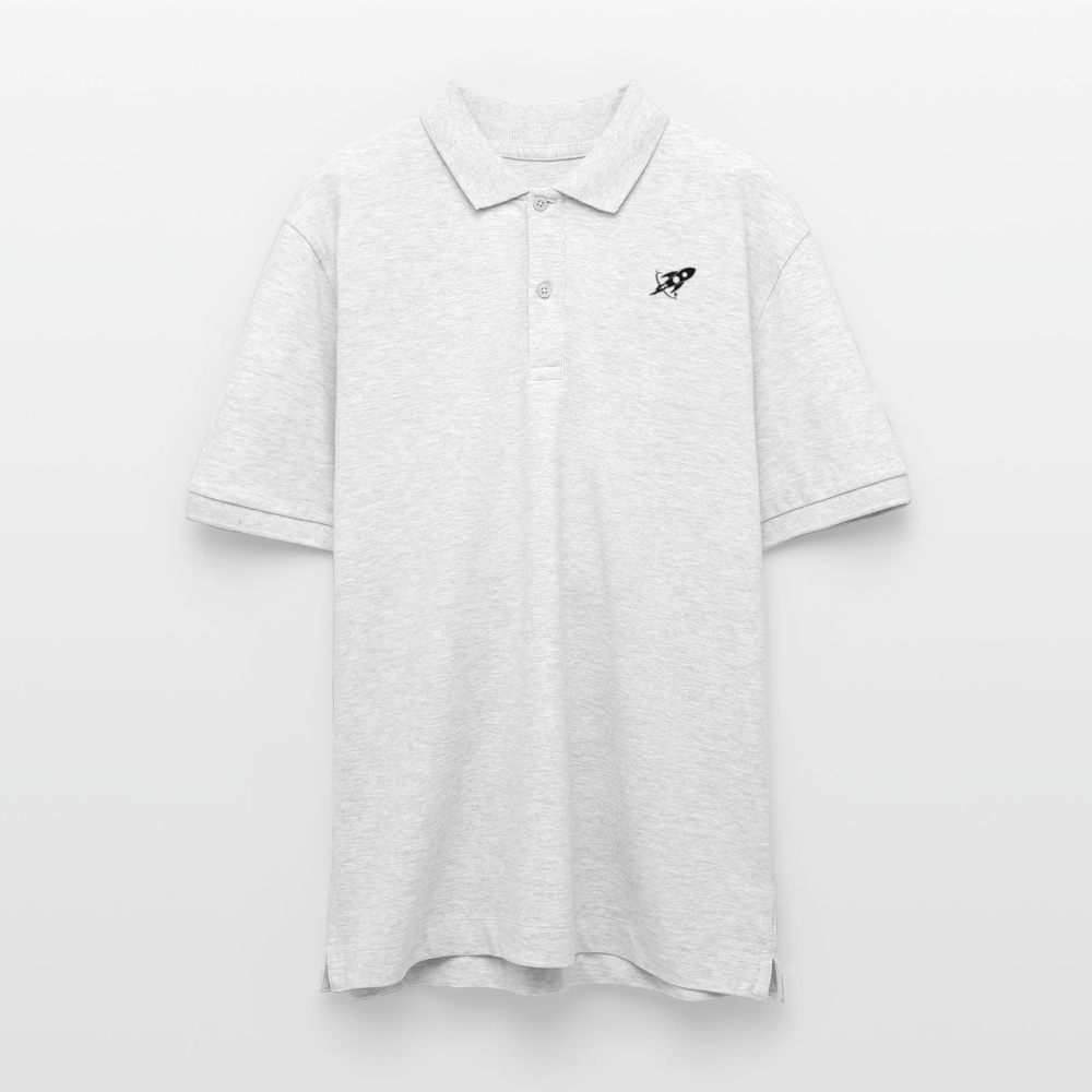 Rocke Woman Luise Raketen-Poloshirt | 100% Bio-Baumwolle im Unisex-Schnitt - Weiß meliert