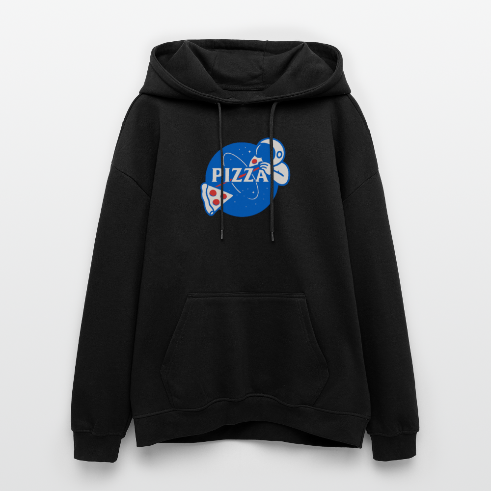 NASA Pizza Fusion Hoodie | Premium Oversized Hoodie mit Space-Pizza-Motiv - Schwarz