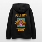 Lustiger Gym Hoodie "Pull Day – Stretch Your Limits" | Premium Oversized Hoodie (Unisex) | Fitness & Gym Streatwear - Schwarz