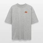 Lustiges Gym Shirt "Pull Day – Stretch Your Limits" | Premium Organic Oversized Shirt (Unisex) | Fitness & Gym Streatwear - Grau meliert