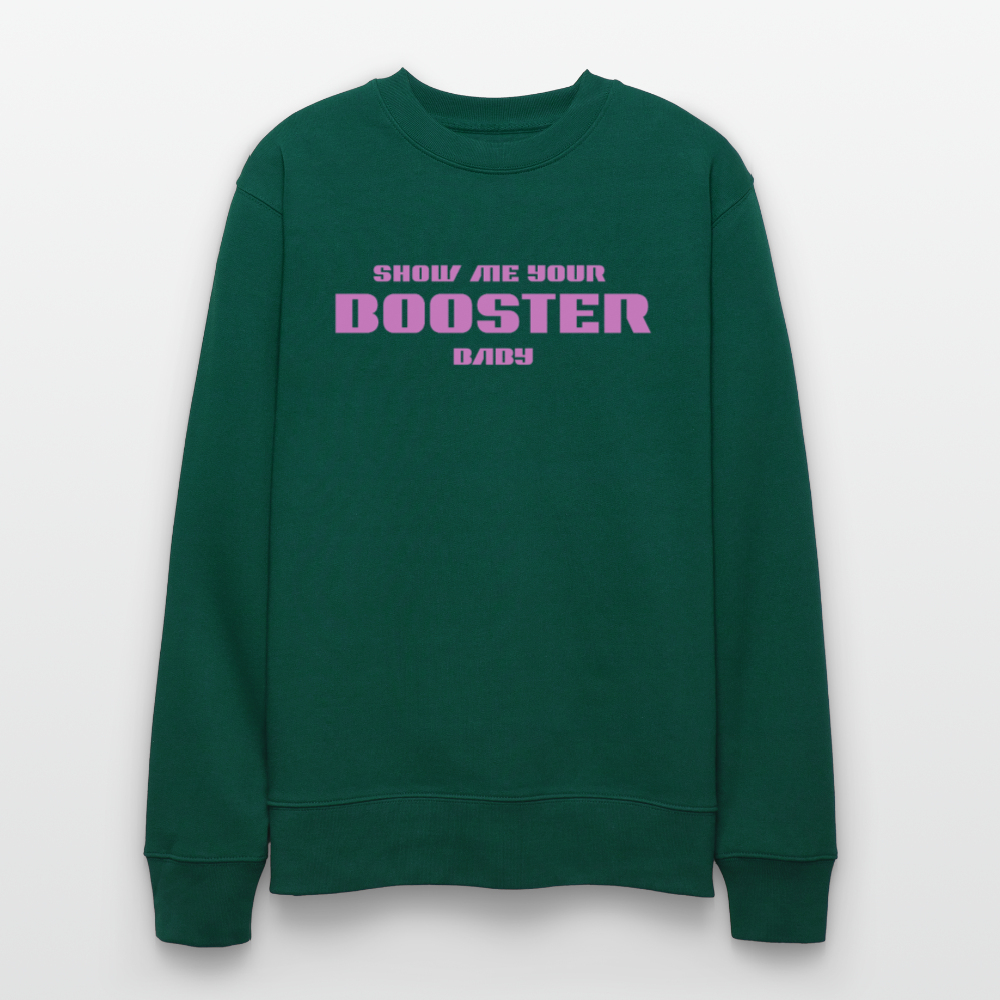 Bio Sweatshirt Unisex – Retro Comic „Show Me Your Booster Baby“ | SpaceX Starship Sweatshirt - Forest
