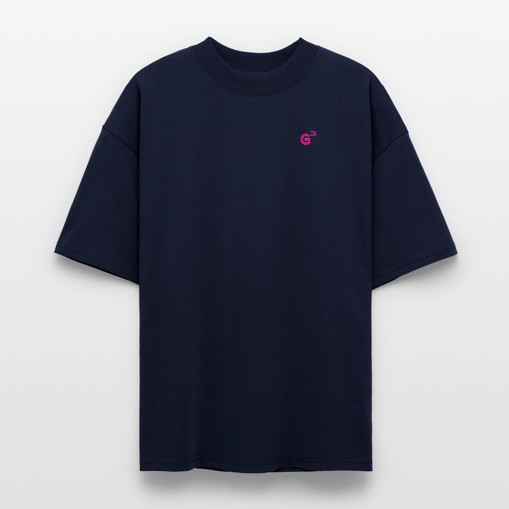 Oversized Gym Shirt mit Rückenprint | GRIT GRACE GLUTES | 100% Bio-Baumwolle - Navy