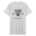 Workwear T-Shirt EISWOLF 2025 – Robustes Herren Shirt mit Wolf-Design & Militär-Ästhetik - Grau meliert