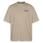 Premium Organic Oversized Shirt | Team XFrame | Stylisches Unisex Shirt für Bodybuilding, Fitness & Training (Heller Stoff) - Steingrau