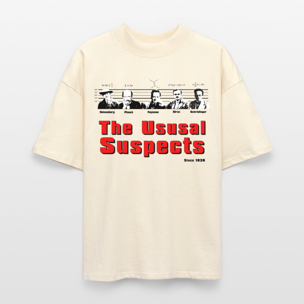 The Usual Suspects Shirt – Oversized Bio T-Shirt mit Kult-Design | Unisex & Nachhaltig - Weißgrau