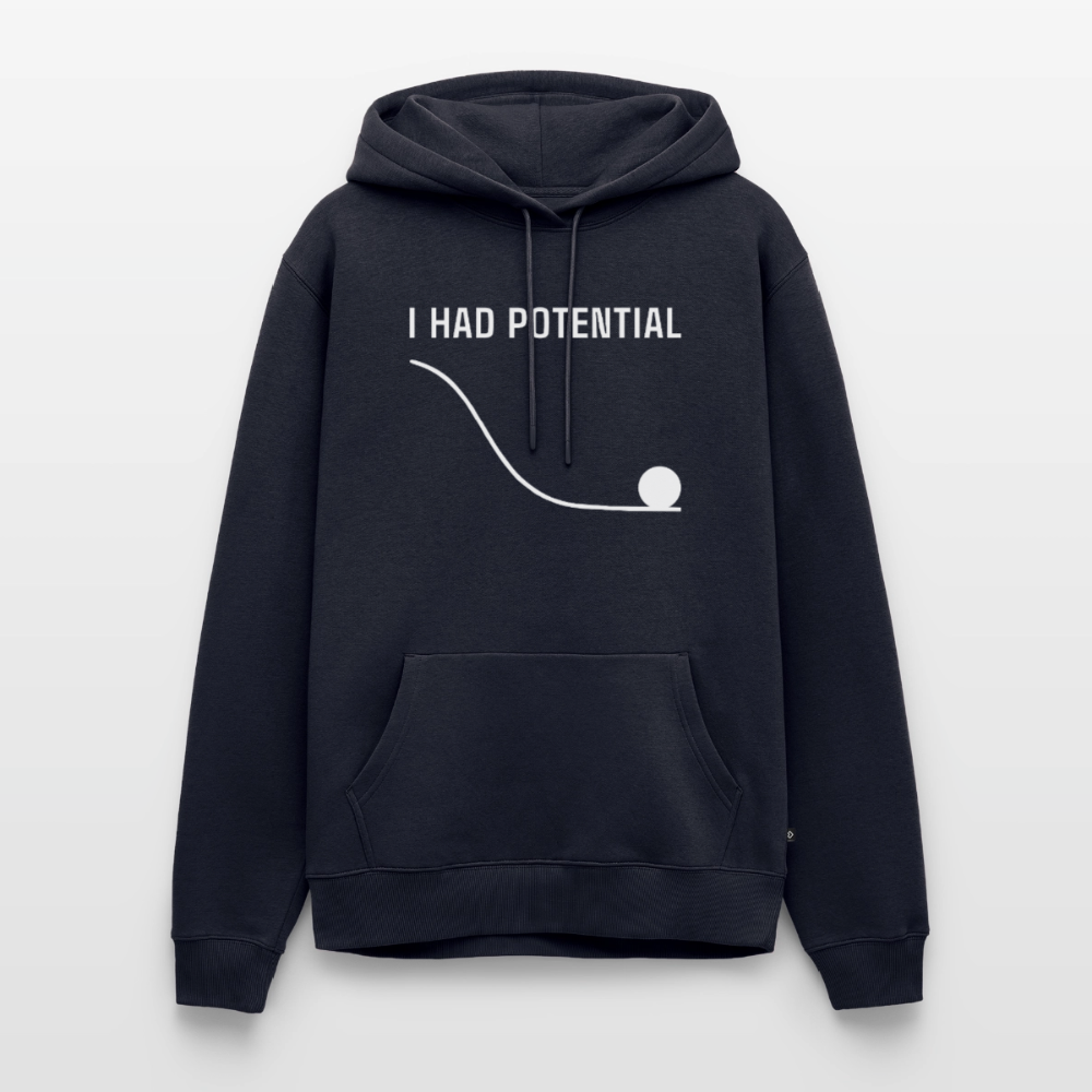 "I Had Potential" Premium Hoodie | Lustiger Physik Nerd Pullover - Navy