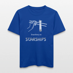Space Shirt  „Snacking on Starships“ | Relaxed Fit mit Frontprint für Space-Enthusiasten | 100% Organic - Dunkelblau