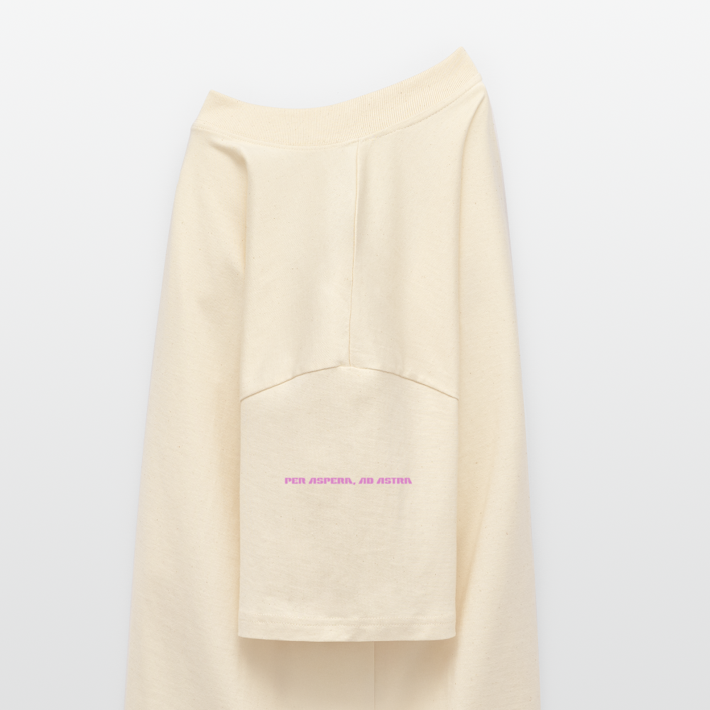 Oversized Shirt Unisex – "Show Me Your Booster Baby" | Space Comic Style | Bio-Baumwolle - Weißgrau