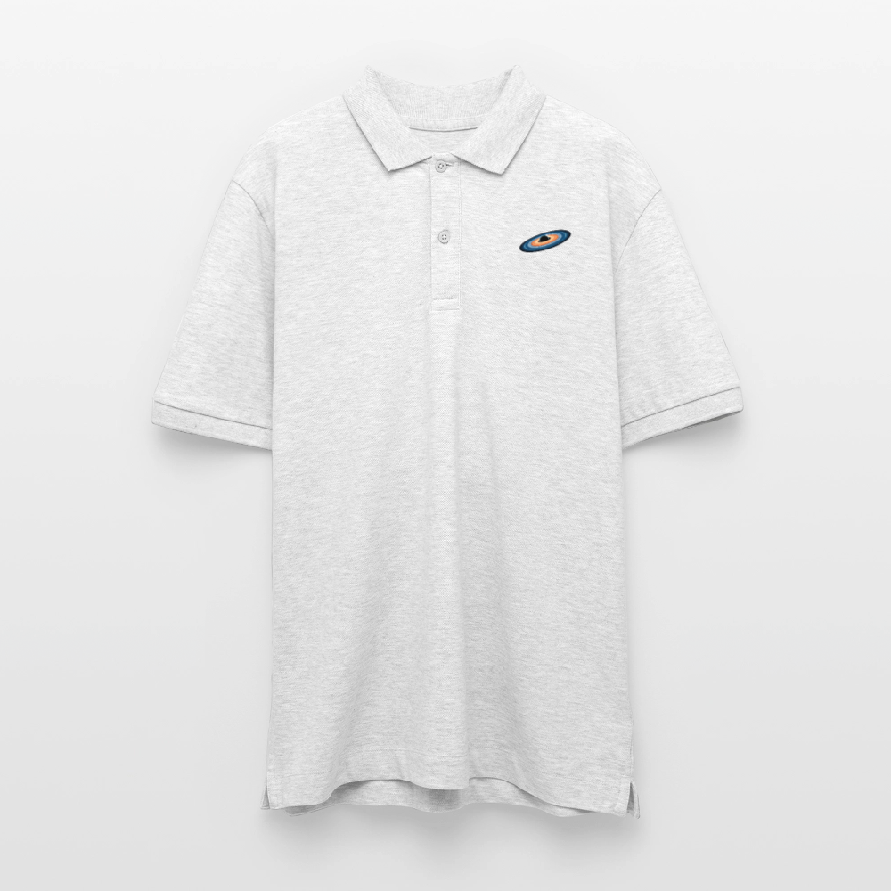 Black Hole Poloshirt | 100% Bio-Baumwolle im Unisex-Schnitt - Weiß meliert