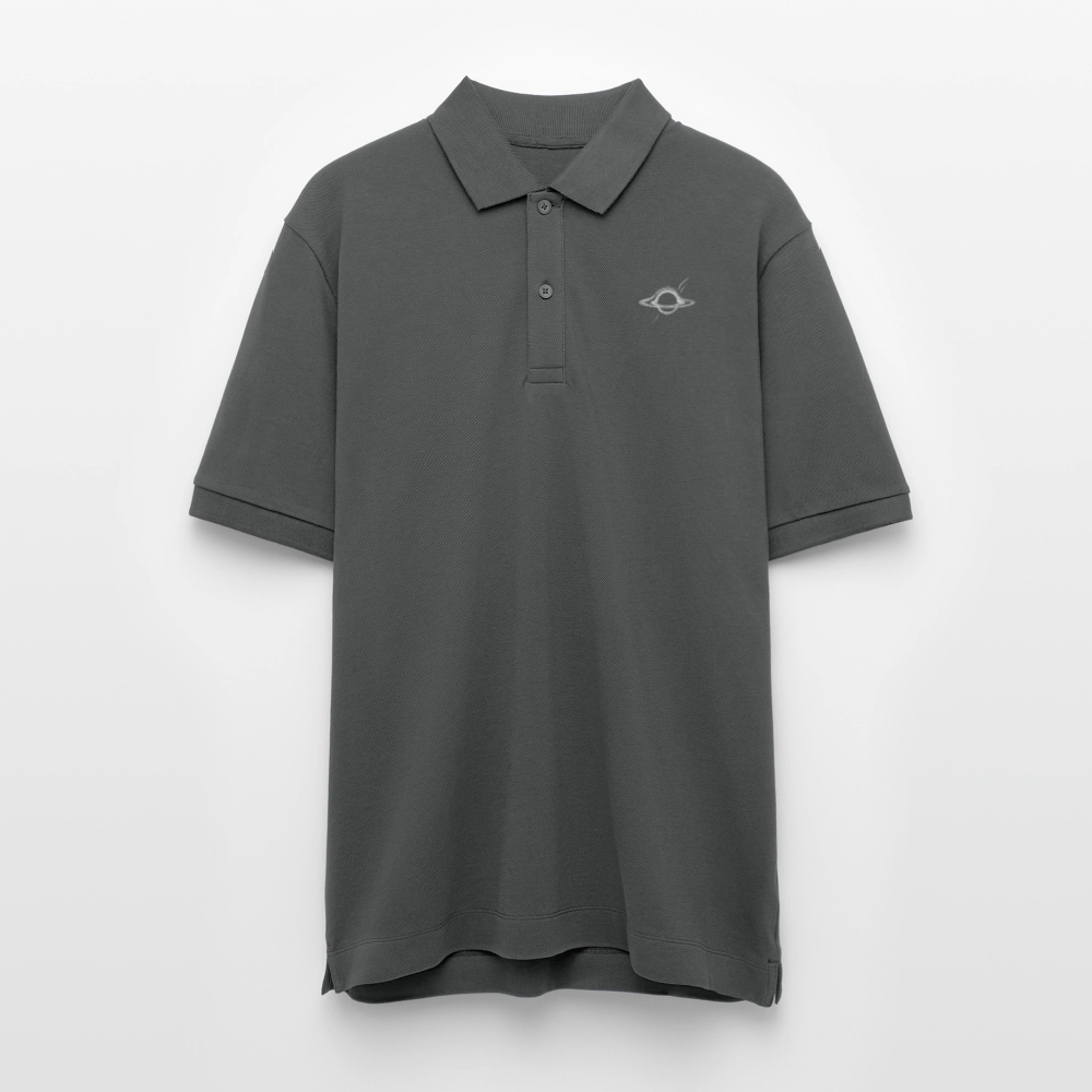Schwarzes Loch Poloshirt "DECAY" | 100% Bio-Baumwolle im Unisex-Schnitt - Anthrazit