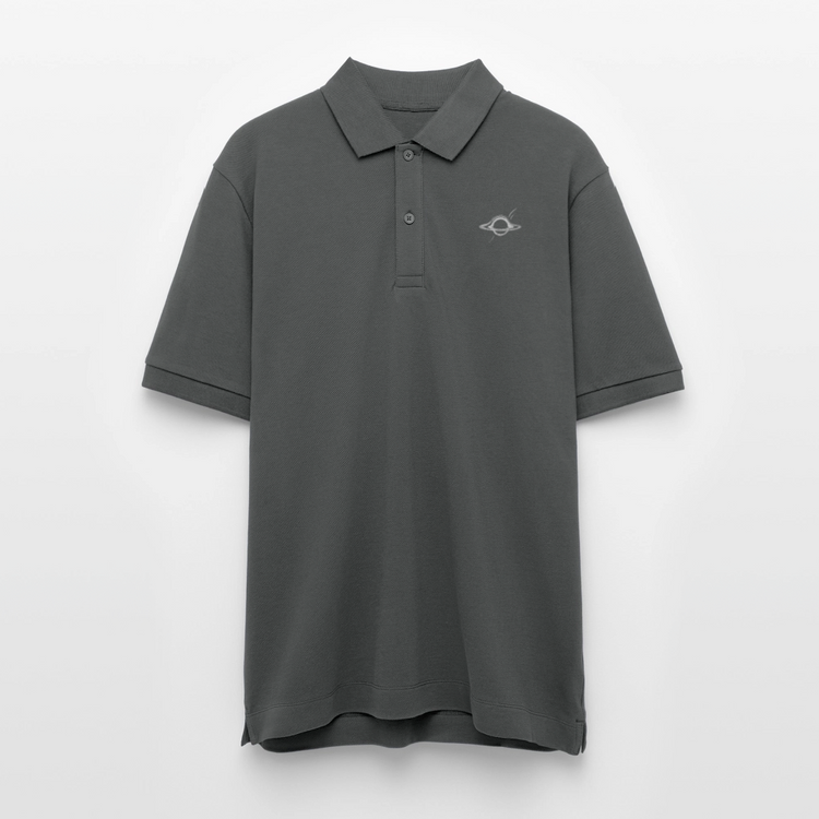 Schwarzes Loch Poloshirt "DECAY" | 100% Bio-Baumwolle im Unisex-Schnitt - Anthrazit