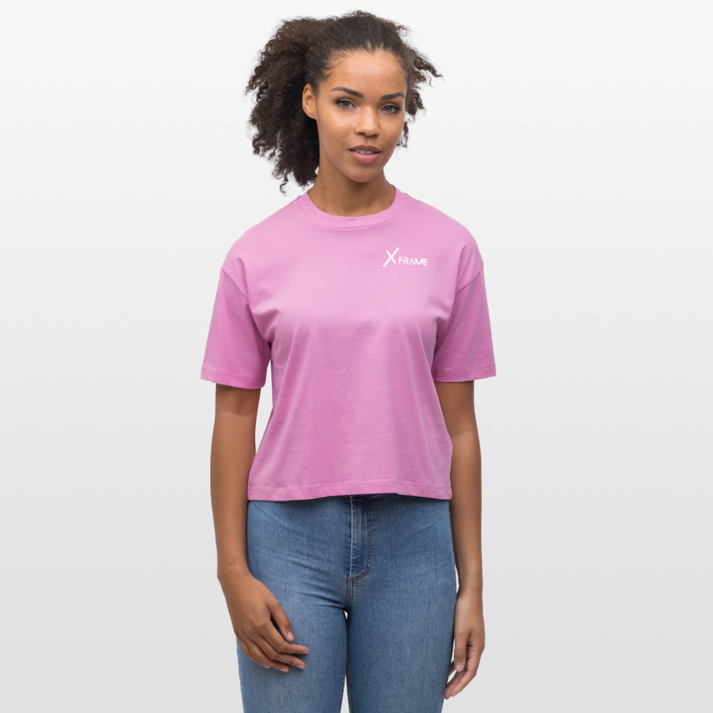 XFRAME Nova Boxy Bio-T-Shirt Damen – Oversized Bio-Shirt mit Fitness-Silhouette - Pink