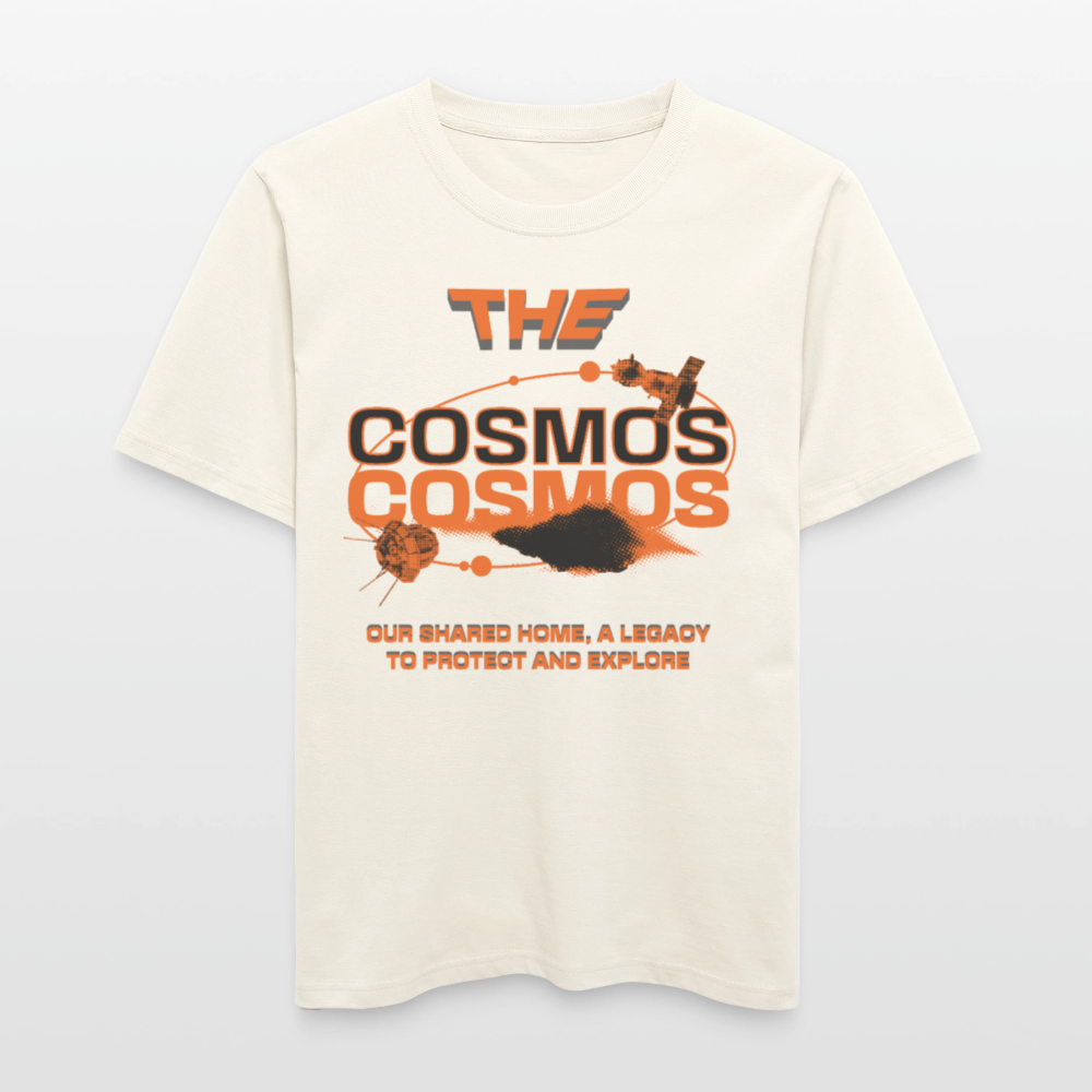 THE COSMOS | Eco‑Friendly Space Cotton Tee | Organic Relaxed Fit T‑Shirt Unisex - Naturweiß 
