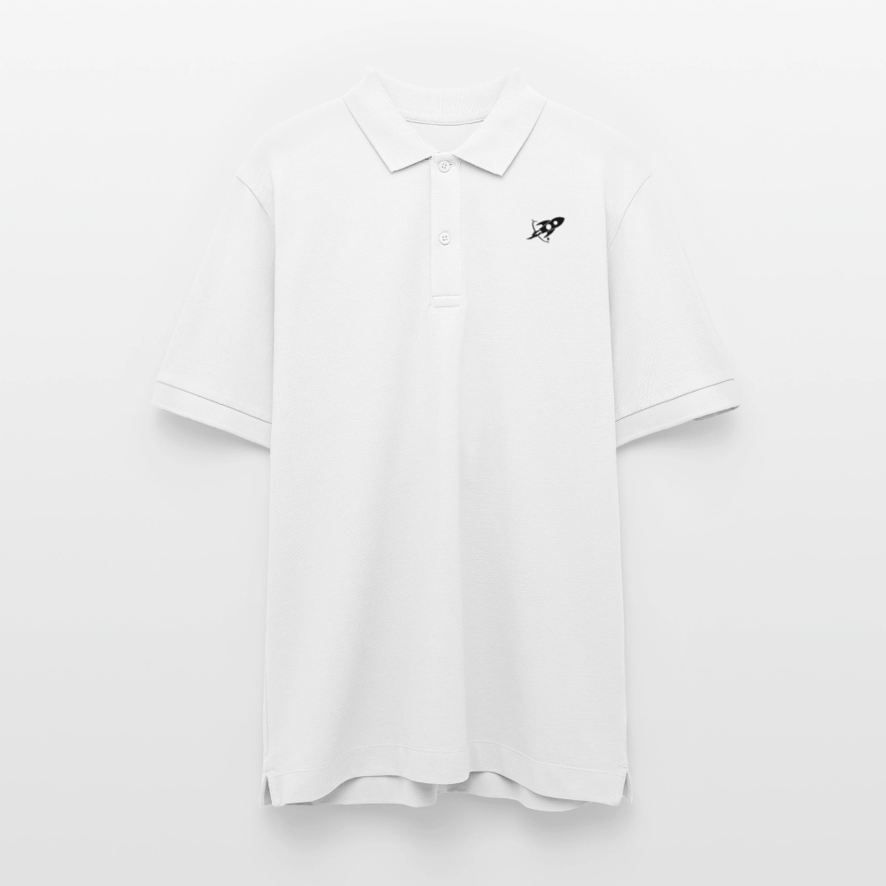 Rocke Woman Luise Raketen-Poloshirt | 100% Bio-Baumwolle im Unisex-Schnitt - Weiß