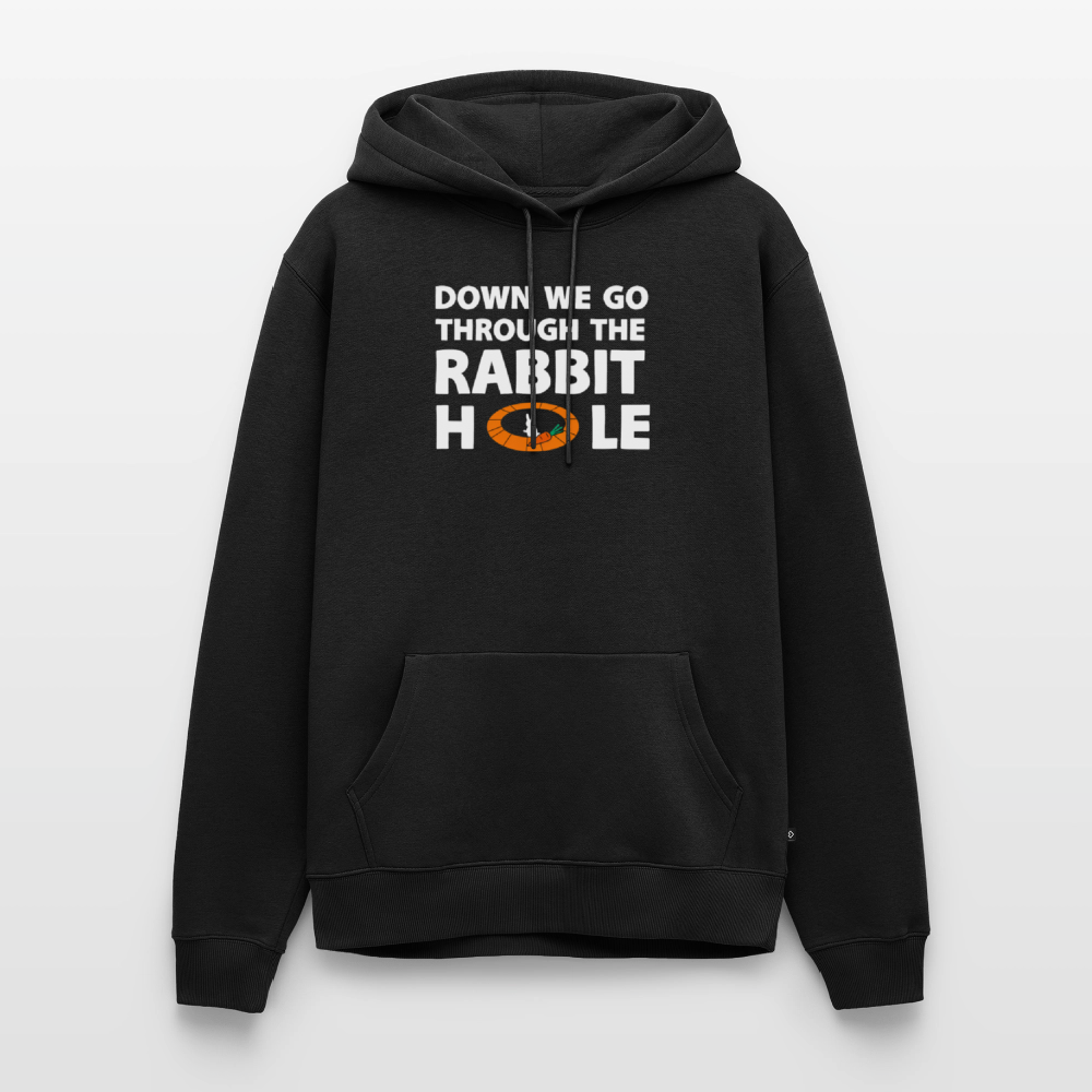 „Down The Rabbit Hole“ Schwarzes Loch | Astronomie Nerd Premium Hoodie - Schwarz