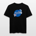 NASA Pizza Fusion T-Shirt | Bio Unisex Shirt im Relaxed Fit mit Space-Pizza-Motiv - Schwarz
