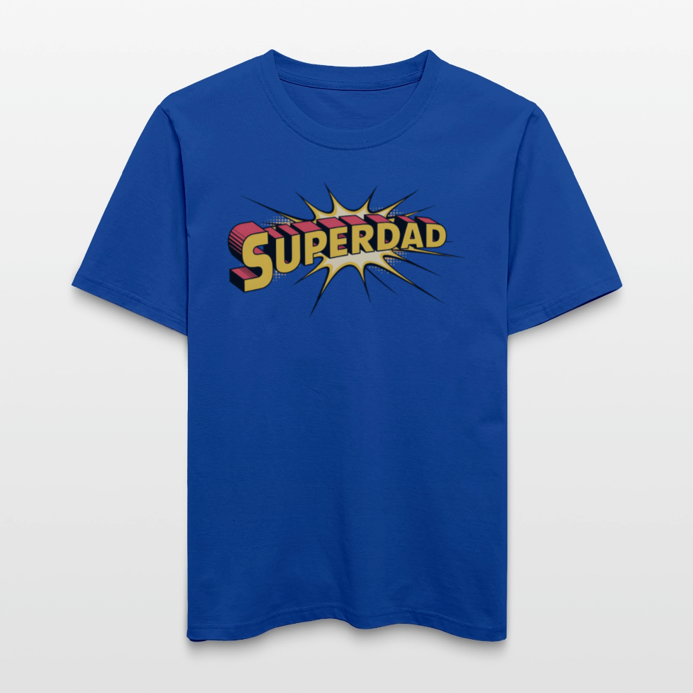 Superdad Relaxed Fit (Unisex) T-Shirt | Comic-inspiriertes Vatertagsdesign im Pop-Art-Stil - Dunkelblau
