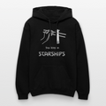 Premium SPace Hoodie mit futuristischem Print „Snacking on Starships“ | Midweight Unisex - Schwarz