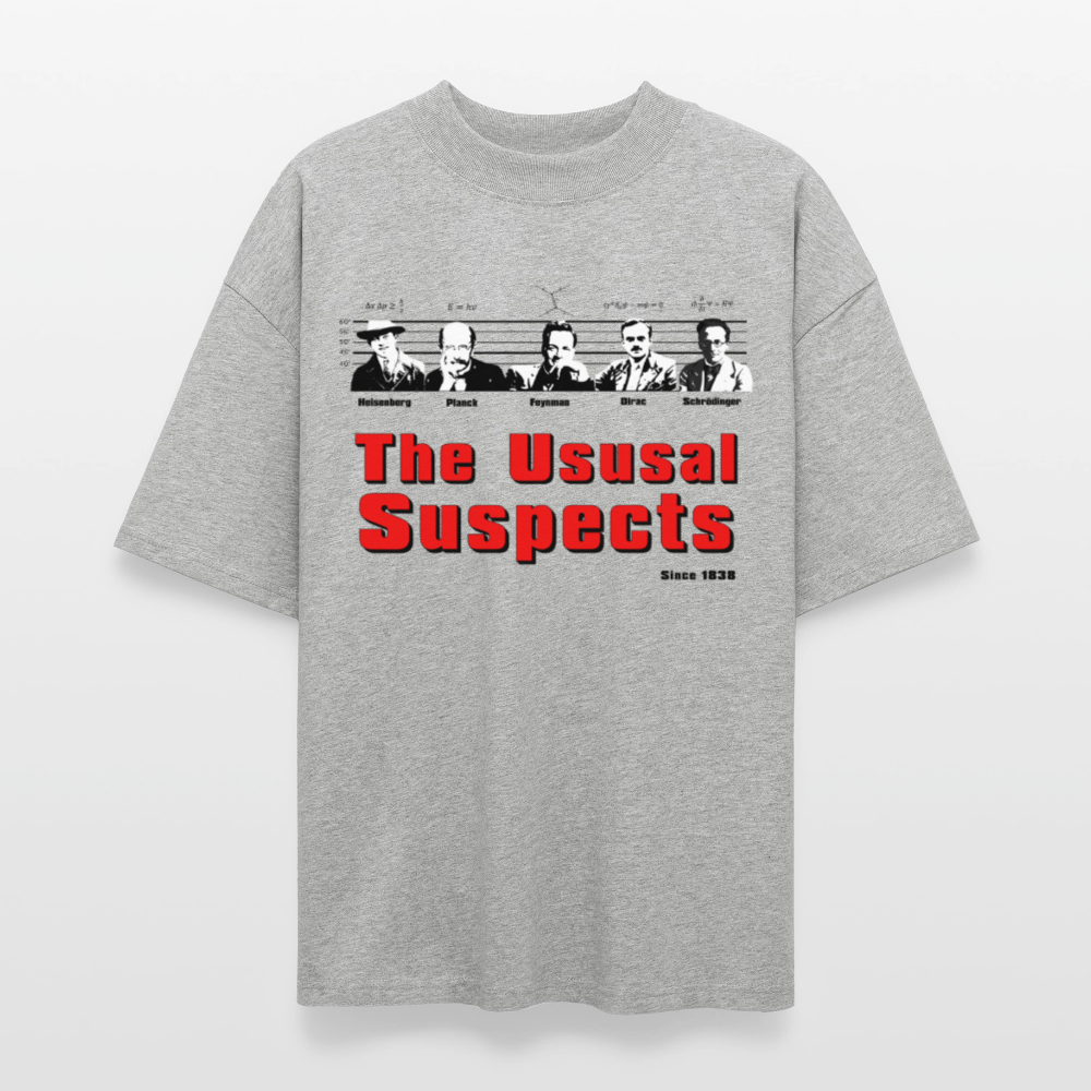 The Usual Suspects Shirt – Oversized Bio T-Shirt mit Kult-Design | Unisex & Nachhaltig - Grau meliert