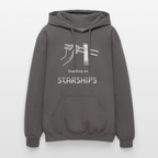 Premium SPace Hoodie mit futuristischem Print „Snacking on Starships“ | Midweight Unisex - Dunkelgrau