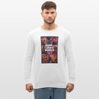 GTA VI Sweatshirt "Grand Theft Anabolic" – Organic Fitness Pullover im Retro Comic Look - Weiß