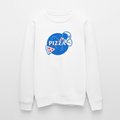 NASA Pizza Fusion Sweatshirt | Unisex Bio-Pullover mit Astronaut & Pizza Slice - Weiß
