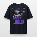 Warp Drive Unisex Premium Bio Oversized Shirt – "Engage" Sci-Fi Heavyweight Print - Navy