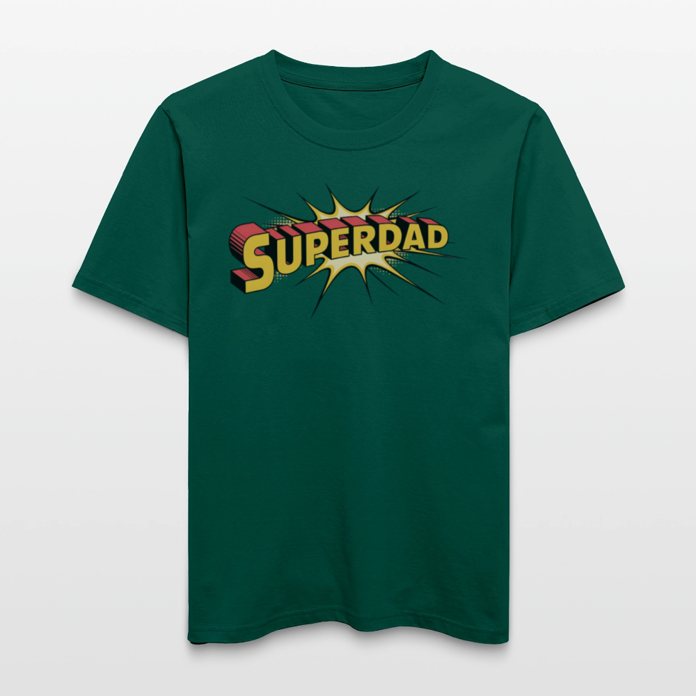 Superdad Relaxed Fit (Unisex) T-Shirt | Comic-inspiriertes Vatertagsdesign im Pop-Art-Stil - Forest
