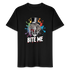 Unisex Bio-T-Shirt BITE ME – Lustiges Walross-Design mit Zylinder & buntem Splash-Effekt - Schwarz