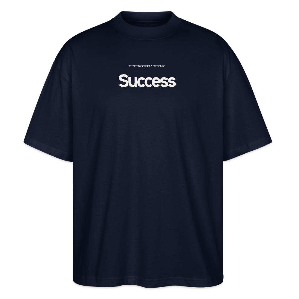 Oversized T-Shirt Unisex Bio-Baumwolle - Shirt mit inspirierendem Zitat | Premium Organic Streetwear | Person of Value - Navy