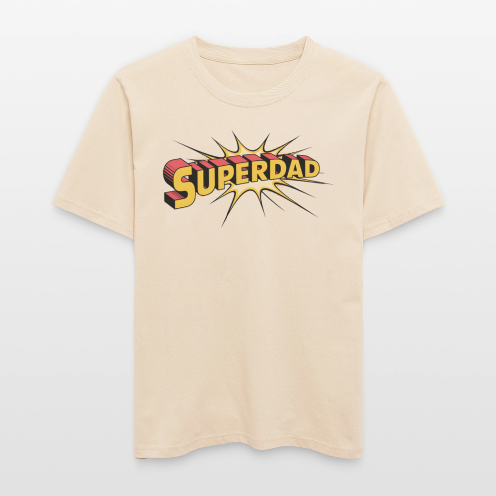 Superdad Relaxed Fit (Unisex) T-Shirt | Comic-inspiriertes Vatertagsdesign im Pop-Art-Stil - Weißgrau