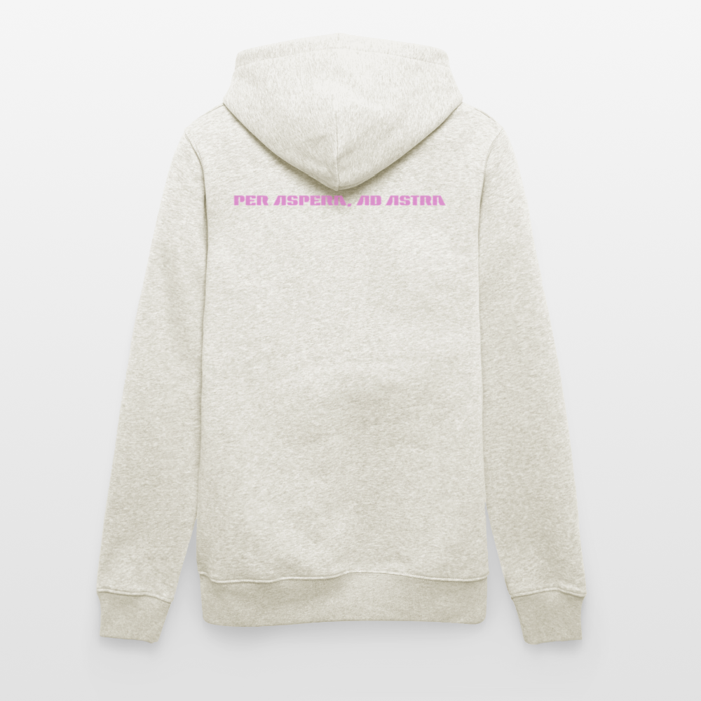 Unisex Hoodie Bio – "Show Me Your Booster Baby" | Astronauten-Vibes & Space-Look - Beige meliert