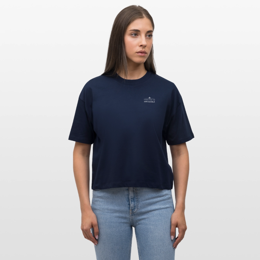 Motivierendes Boxy Shirt for Women | Engineered For Extremes | 100% Bio-Baumwolle - Navy