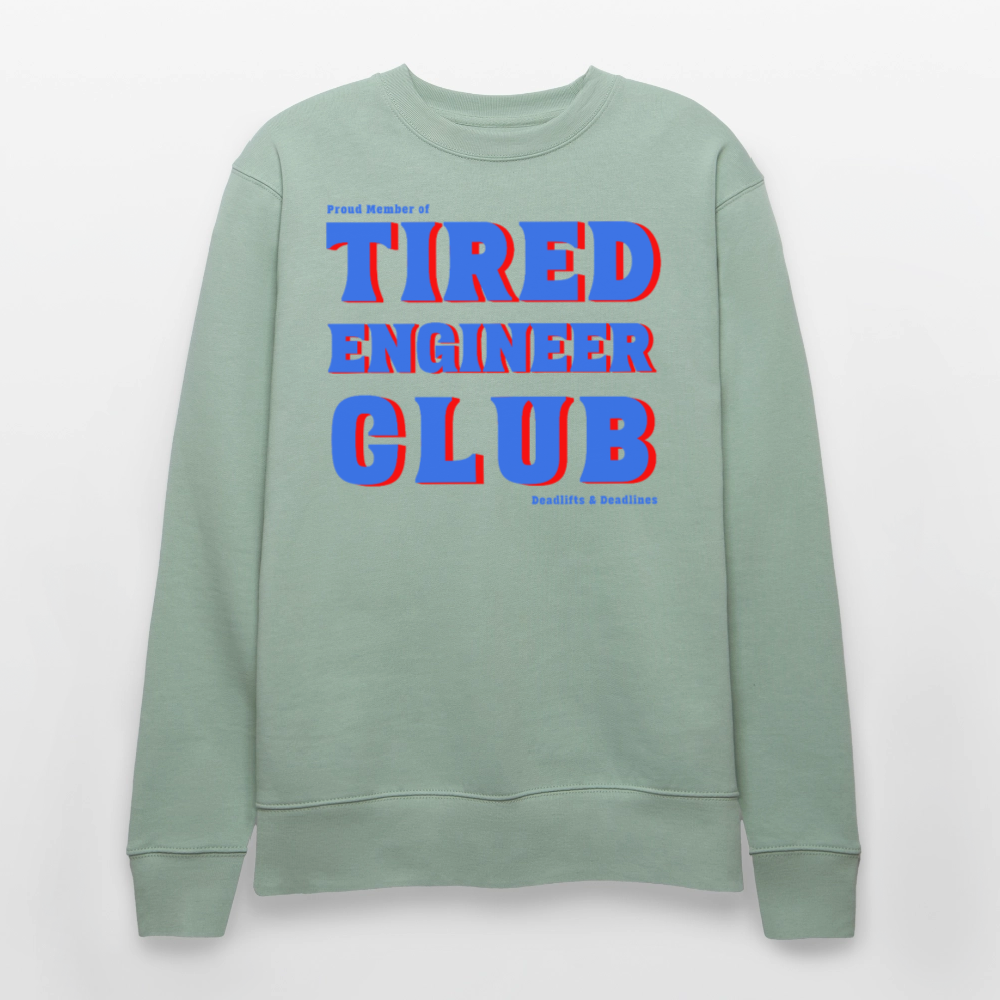 Tired Engineer Club Sweatshirt – Bio & Unisex | Planet Pioneers - Helles Graugrün