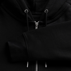 Tired Engineer Club Zipper Hoodie – Bio Unisex mit Statement | Planet Pioneers - Schwarz