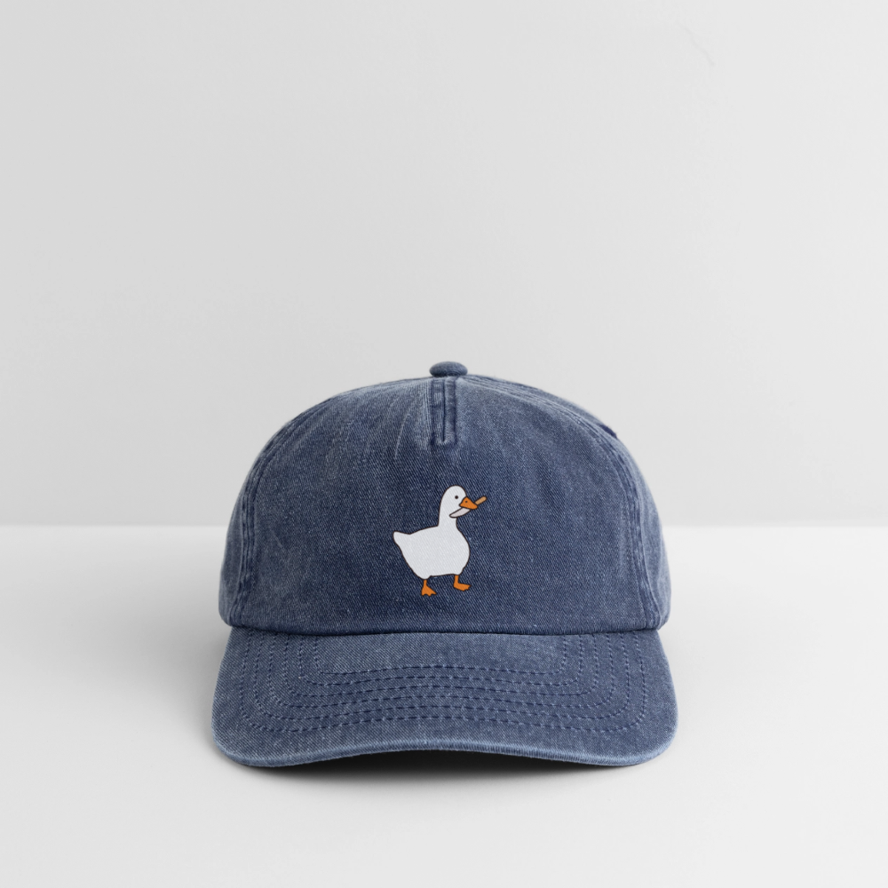Edgy Vintage Basecap „Duck Around and Find Out“ Cap | Premium Cap Streetstyle-Looks - Vintage Denim