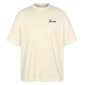 Premium Organic Oversized Shirt | Team XFrame | Stylisches Unisex Shirt für Bodybuilding, Fitness & Training (Heller Stoff) - Weißgrau