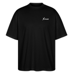 Premium Oversized Shirt | Team XFrame | Stylisches Unisex Shirt für Bodybuilding, Fitness & Training (Dunkler Stoff) - Schwarz