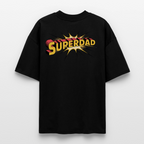 Superdad Oversized Shirt | Comic-inspiriertes Vatertagsdesign im Pop-Art-Stil - Schwarz