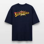 Superdad Oversized Shirt | Comic-inspiriertes Vatertagsdesign im Pop-Art-Stil - Navy