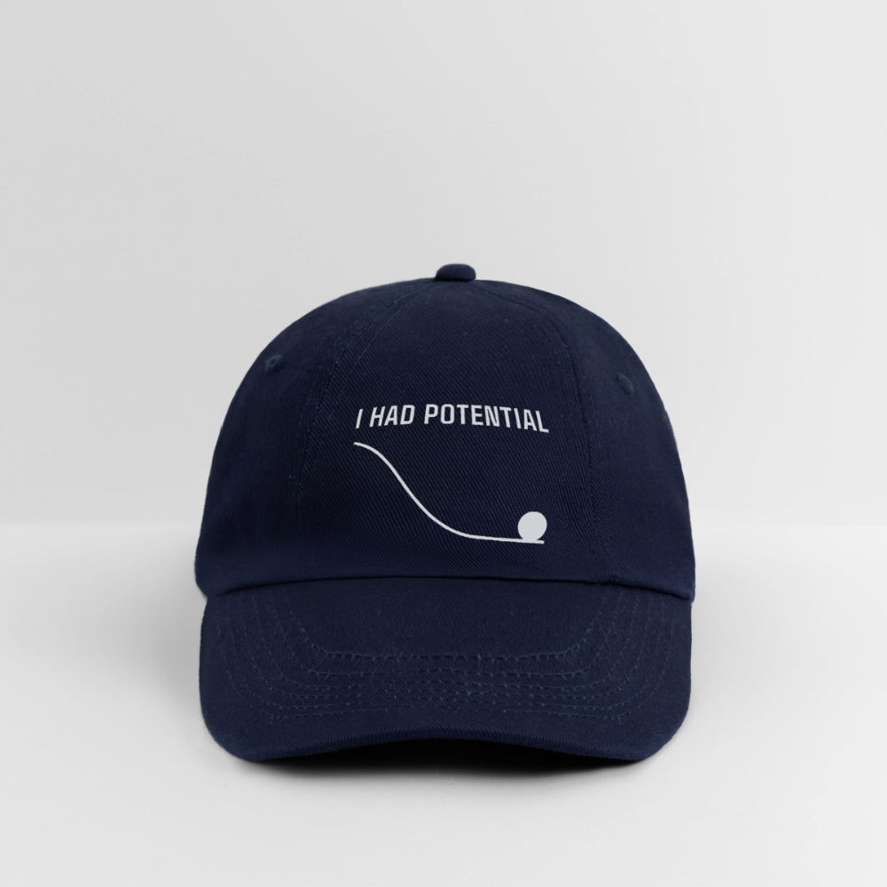 "I Had Potential" Baseball Cap | Lustige Physik Nerd Kappe - Blau/Blau