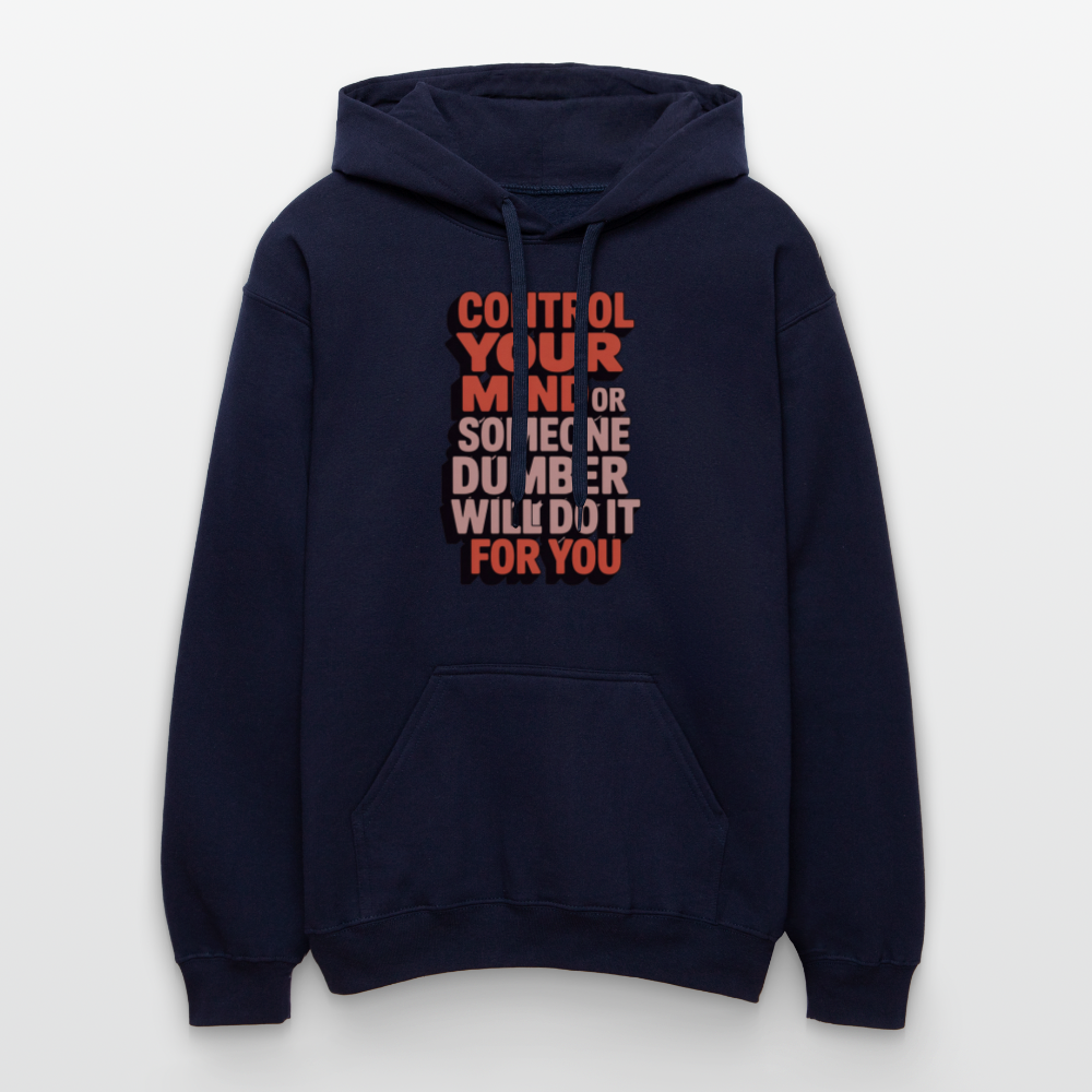 Mind Control Statement Shirt Midweight Oversized Hoodie | Unisex Softstyle mit inspirierendem Spruch - Navy